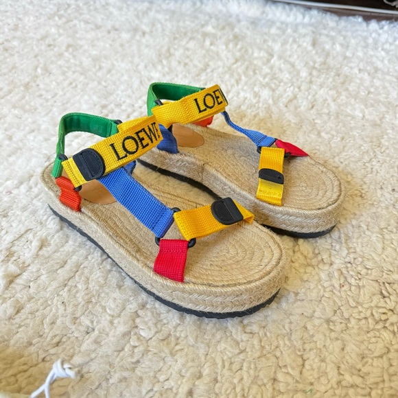 Loewe color-block espadrille sandals - Picture 1 of 6
